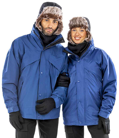 Result 3-in-1 Waterproof Zip and Clip Fleece Lined Jacket - model image