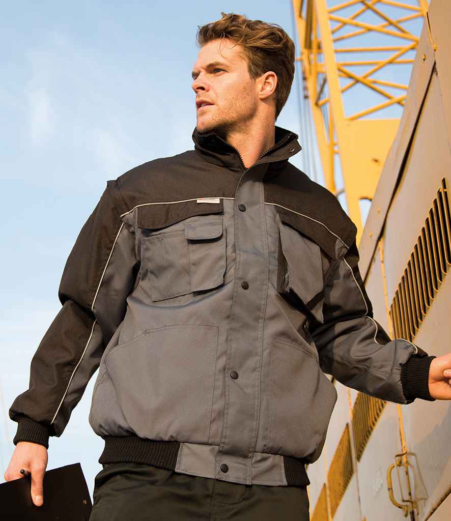 Result Work-Guard Zip Sleeve Heavy Duty Jacket - model image