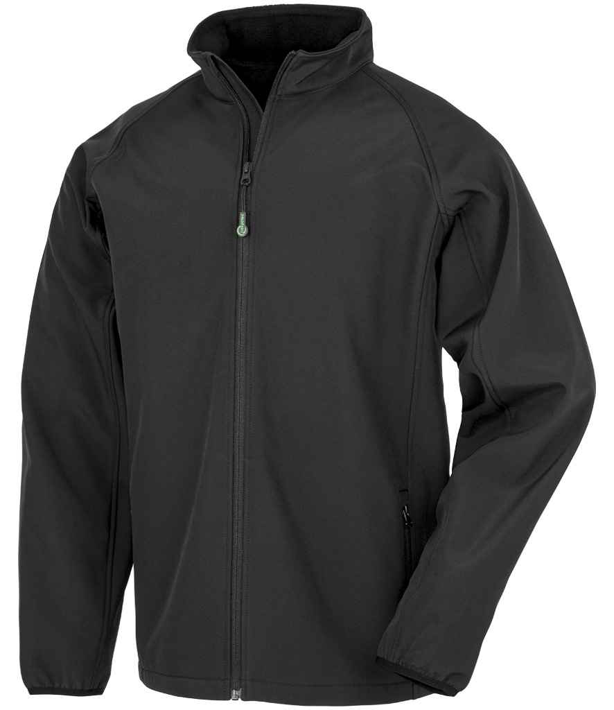 Result Recycled Kids Two Layer Printable Soft Shell Jacket in Black