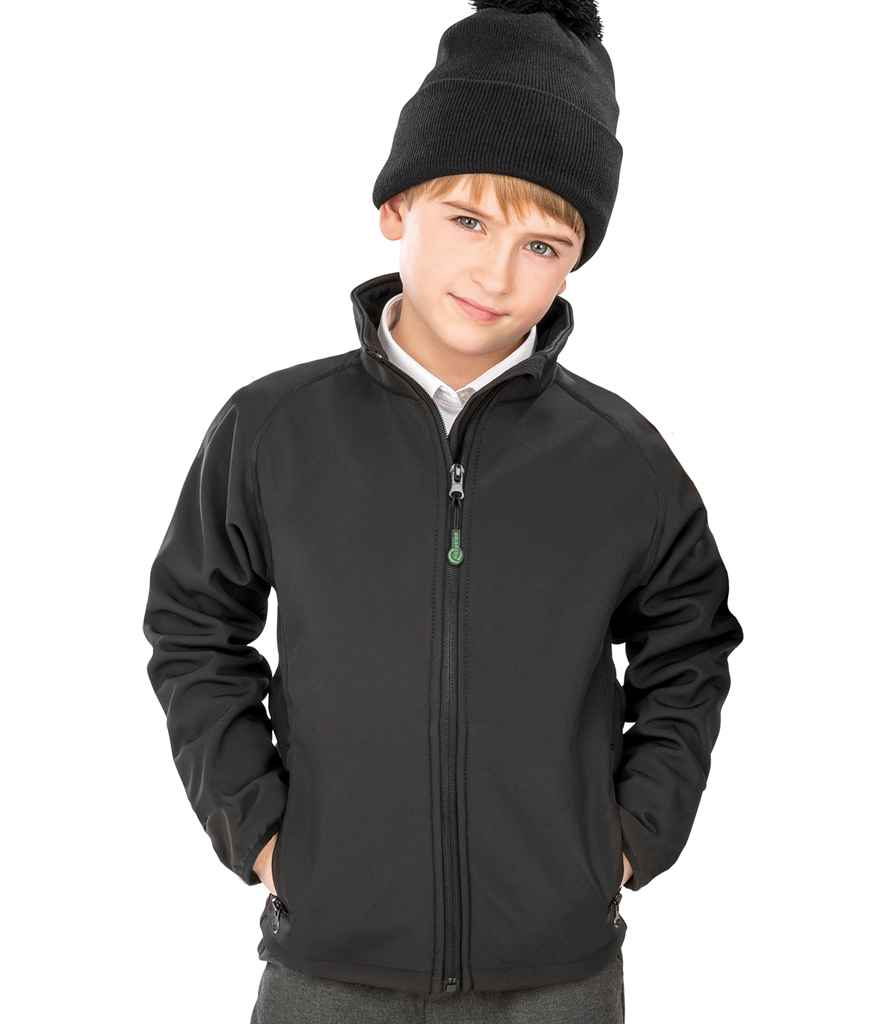 Result Recycled Kids Two Layer Printable Soft Shell Jacket - model image