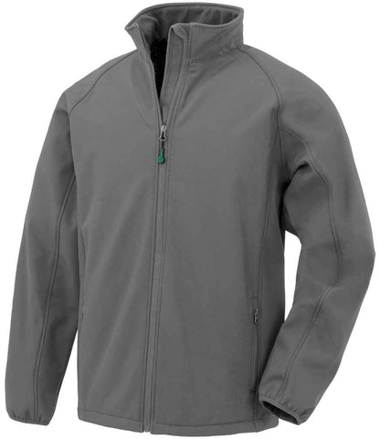 Result Recycled Kids Two Layer Printable Soft Shell Jacket in Grey