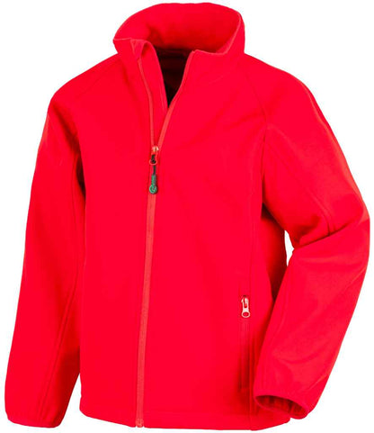 Result Recycled Kids Two Layer Printable Soft Shell Jacket in Red