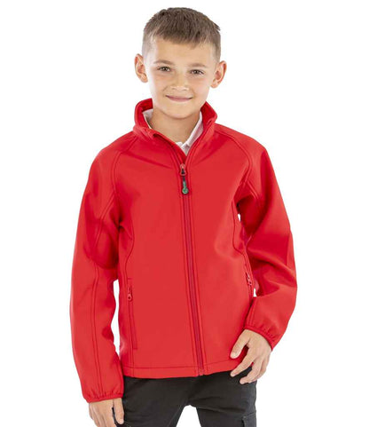 Result Recycled Kids Two Layer Printable Soft Shell Jacket - model image