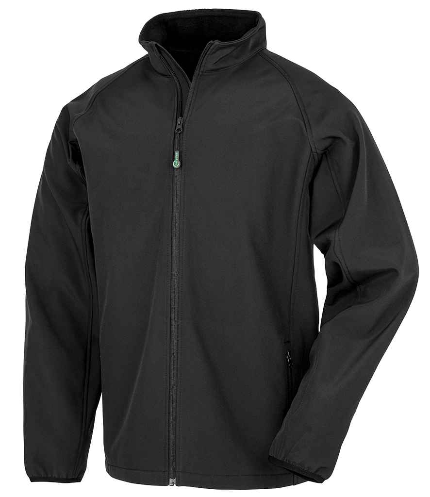 Result Recycled Printable Soft Shell Jacket in Black