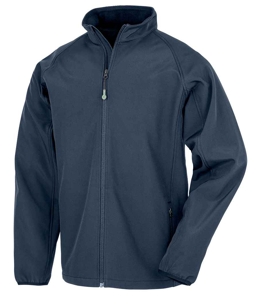 Result Recycled Printable Soft Shell Jacket in Navy