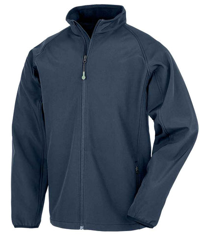 Result Recycled Printable Soft Shell Jacket in Navy