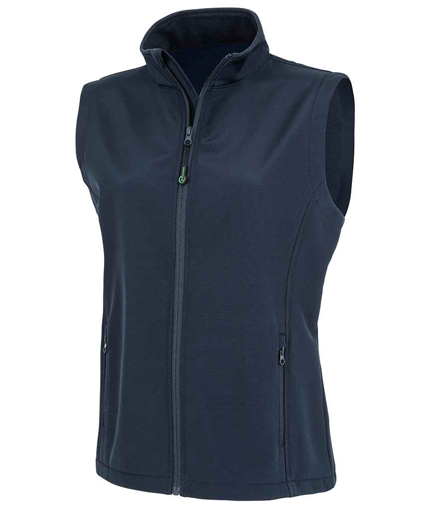 Result Recycled Ladies Printable Soft Shell Bodywarmer in Navy
