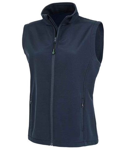 Result Recycled Ladies Printable Soft Shell Bodywarmer in Navy