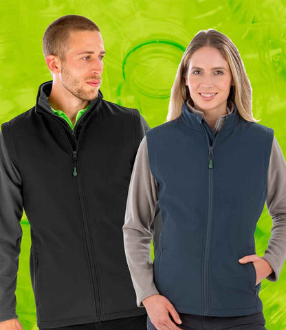 Result Recycled Ladies Printable Soft Shell Bodywarmer - model image