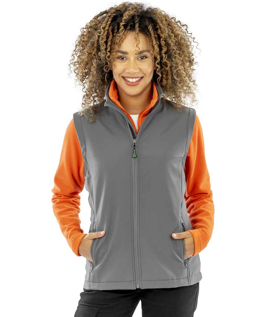 Result Recycled Ladies Printable Soft Shell Bodywarmer - model image