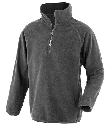 Result Recycled Kids Zip Neck Micro Fleece in Grey