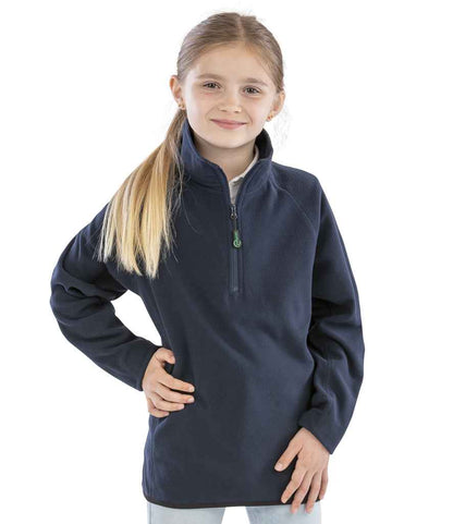 Result Recycled Kids Zip Neck Micro Fleece - model image