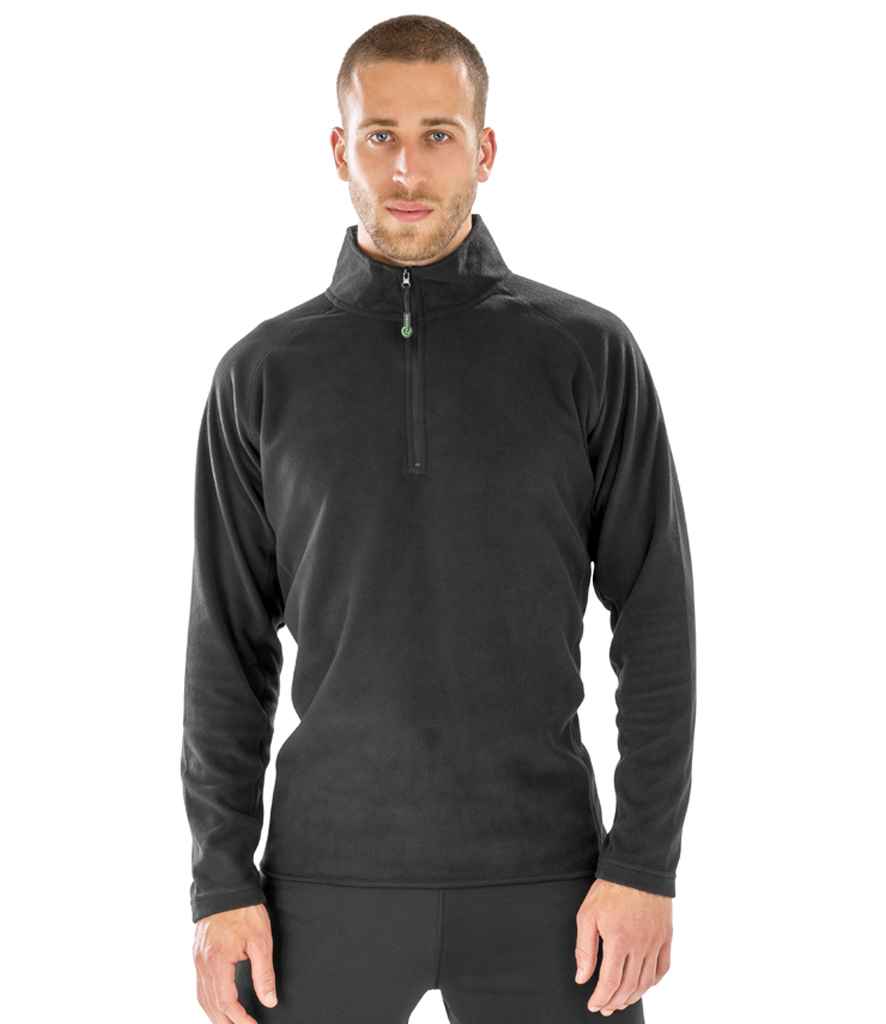 Result Recycled Zip Neck Micro Fleece - model image