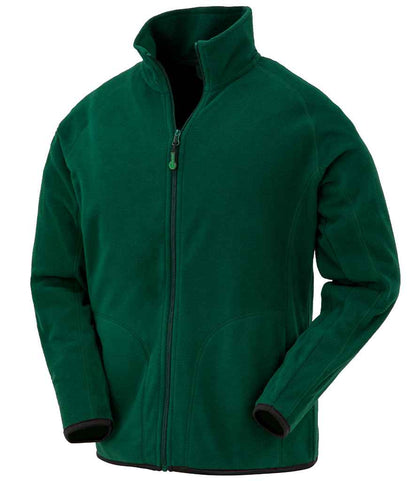 Result Recycled Micro Fleece Jacket in Forest Green