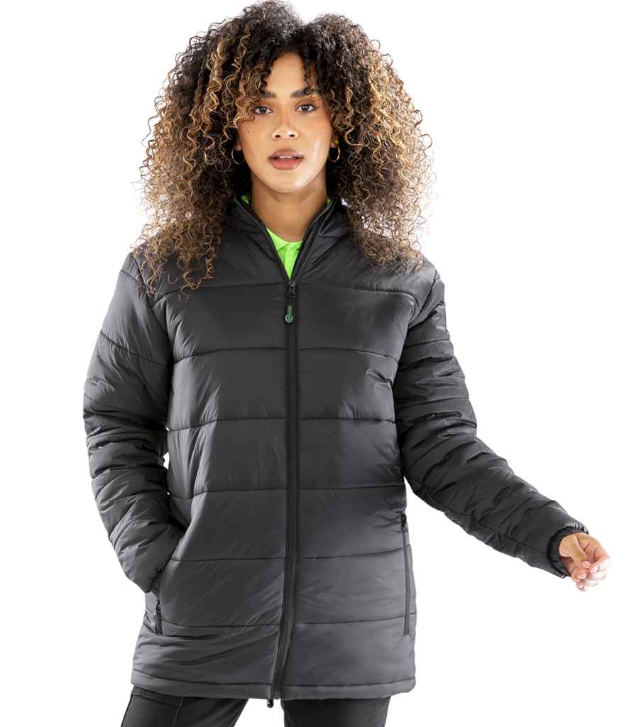 Result Recycled Hooded Padded Parka Jacket - model image