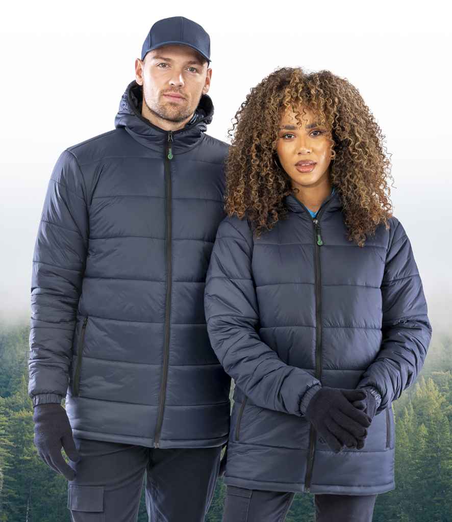 Result Recycled Hooded Padded Parka Jacket - model image