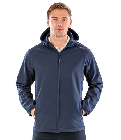 Result Recycled Three Layer Printable Hooded Soft Shell Jacket - model image