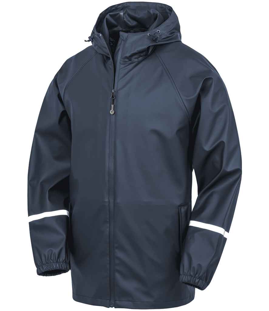 Result Recycled Prism PU Waterproof Jacket in Navy