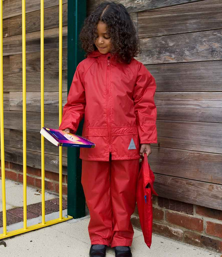 Result Kids Waterproof Jacket/Trouser Suit in Carry Bag - model image