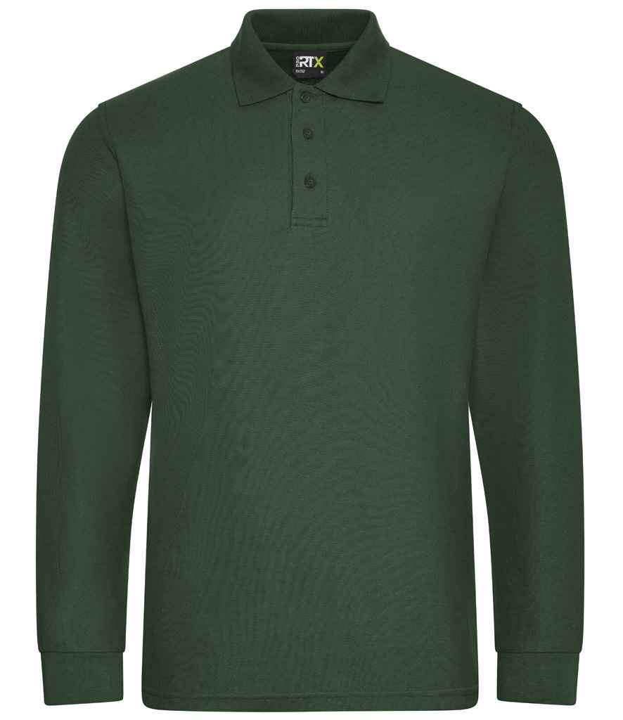 Pro RTX Pro RTX Pro Long Sleeve Piqué Polo Shirt Bottle Green