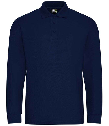 Pro RTX Pro Long Sleeve Piqué Polo Shirt in Navy
