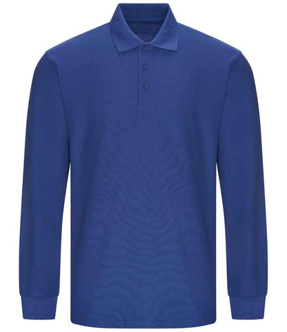 Pro RTX Pro RTX Pro Long Sleeve Piqué Polo Shirt Royal Blue