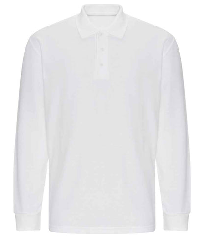 Pro RTX Pro RTX Pro Long Sleeve Piqué Polo Shirt White