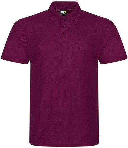 Pro RTX Pro RTX Pro Polyester Polo Shirt Burgundy