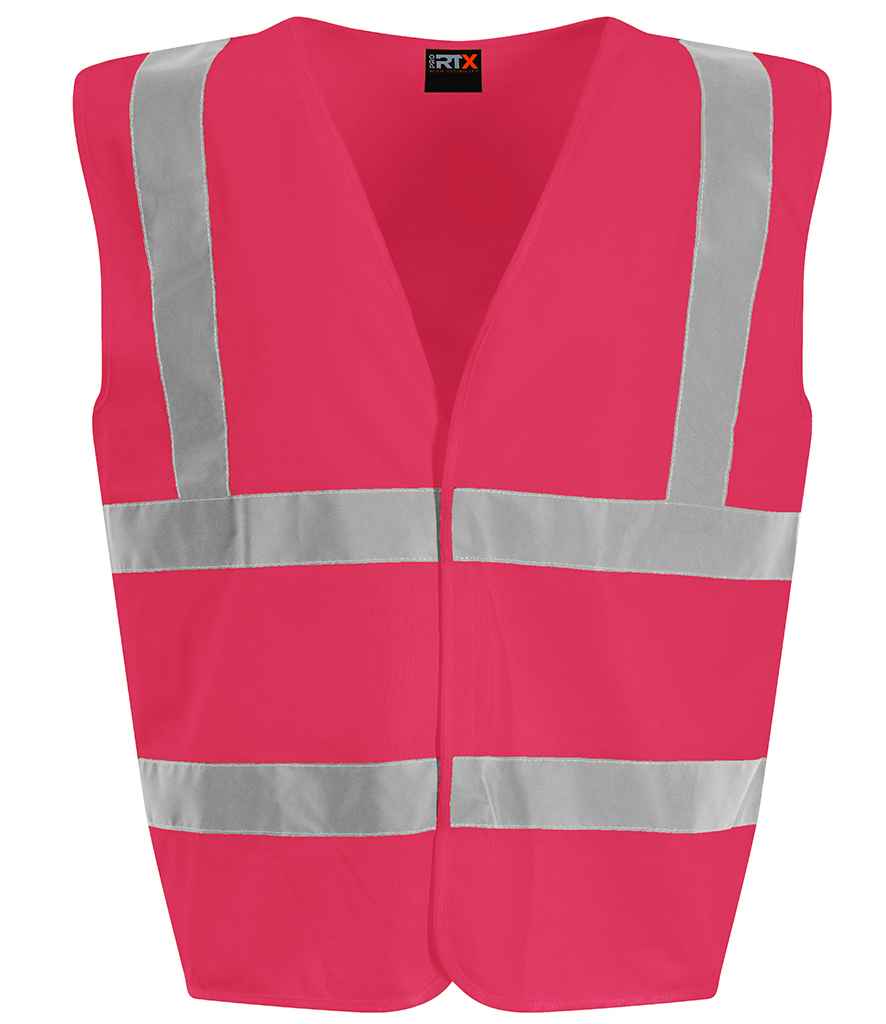Pro RTX High Visibility Kids Waistcoat in Pink