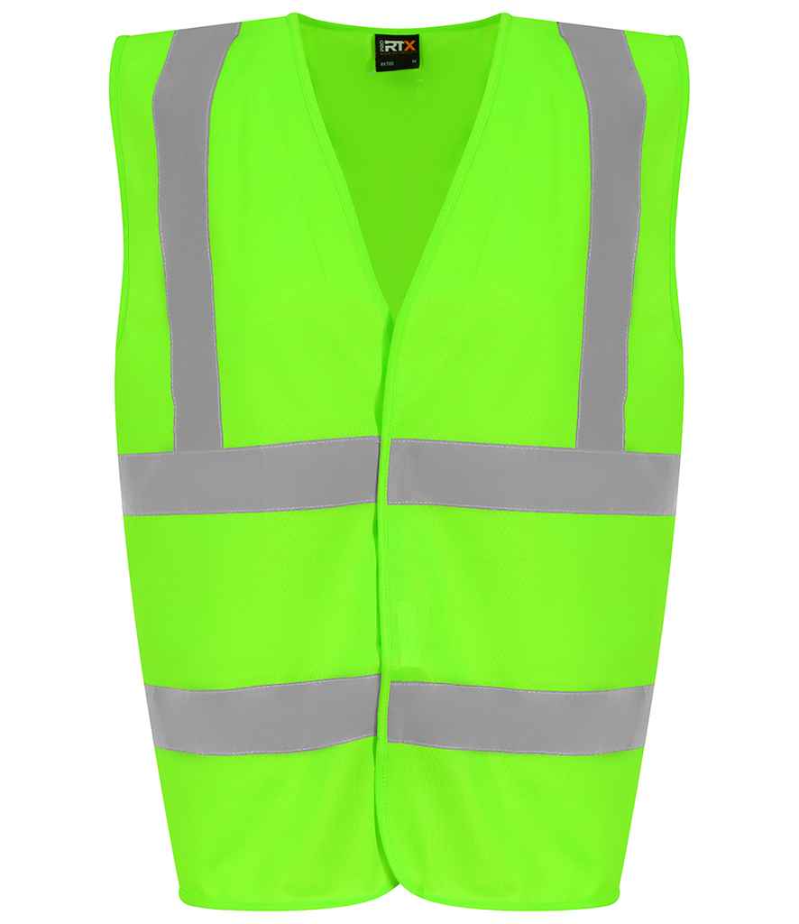 Pro RTX High Visibility Waistcoat in Lime Green