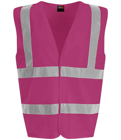 Pro RTX High Visibility Waistcoat in Raspberry