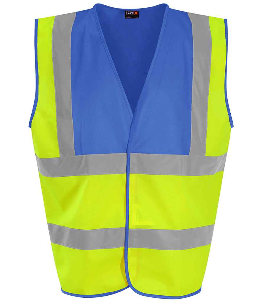 Pro RTX High Visibility Waistcoat in Yellow/Royal Blue