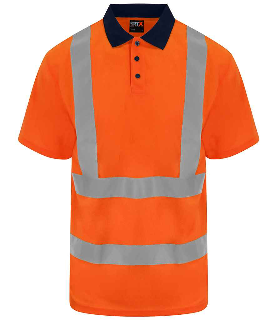 Pro RTX High Visibility Pro RTX High Visibility Polo Shirt Orange/Navy