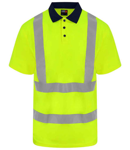 Pro RTX High Visibility Polo Shirt in Yellow/Navy