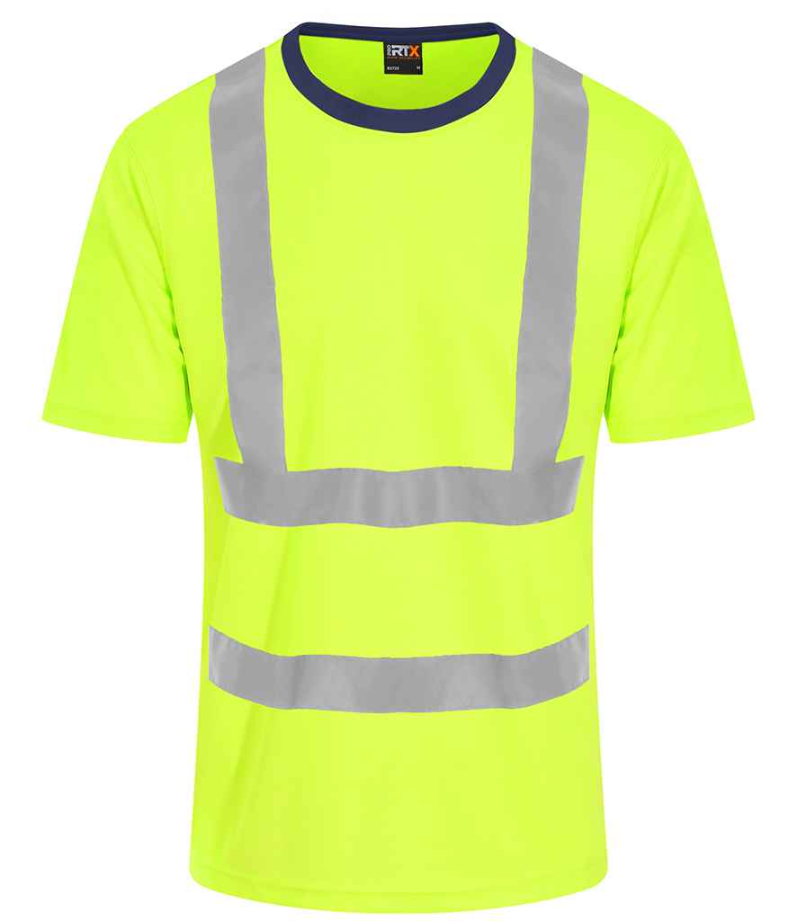 Pro RTX High Visibility T-Shirt in Yellow/Navy