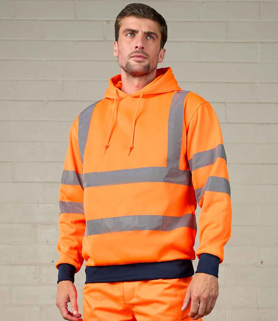 Pro RTX High Visibility Pro RTX High Visibility Two Tone Hoodie Orange/Navy