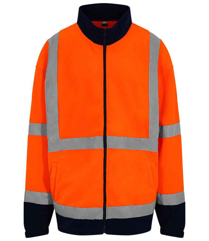 Pro RTX High Visibility Fleece Jacket in Orange/Navy