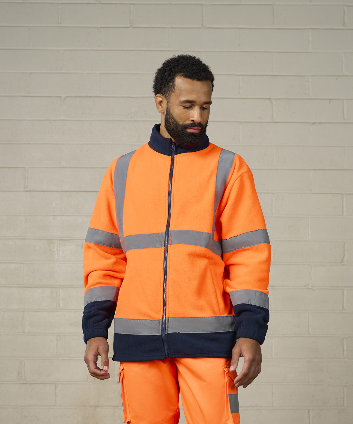 Pro RTX High Visibility High visibility full-zip fleece HV Orange/Navy
