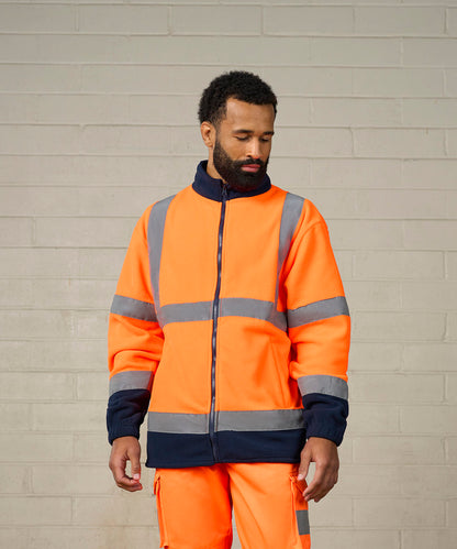 Pro RTX High Visibility High visibility full-zip fleece HV Orange/Navy