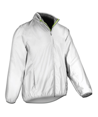 Spiro Luxe reflective hi-vis jacket Neon White