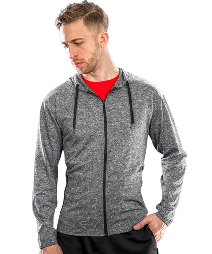 Spiro Hooded tee jacket Marl Grey