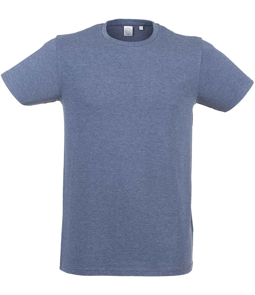 SF Clothing Feel Good Stretch T-Shirt in Heather Navy