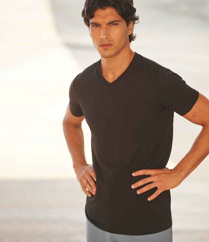 SF Clothing SF Clothing Feel Good Stretch V Neck T-Shirt Black