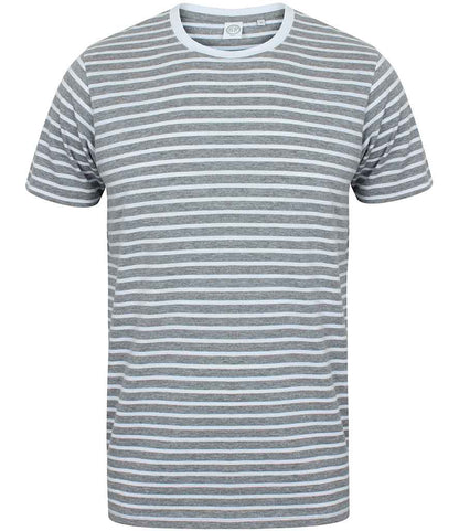 SF Clothing SF Clothing Unisex Striped T-Shirt Heather Grey/White