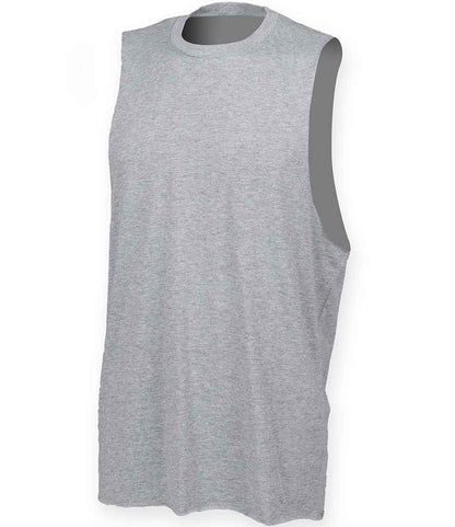 SF Clothing High Neck Vest in Heather Grey