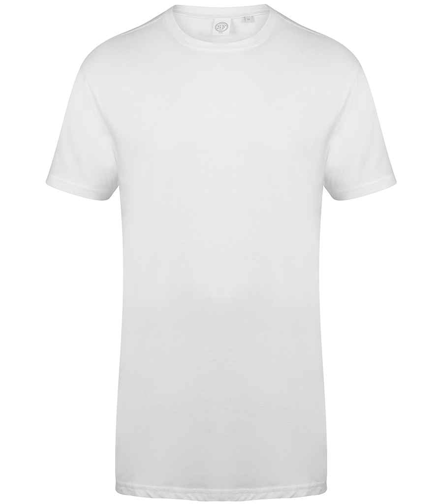 SF Clothing Longline Dipped Hem T-Shirt in White