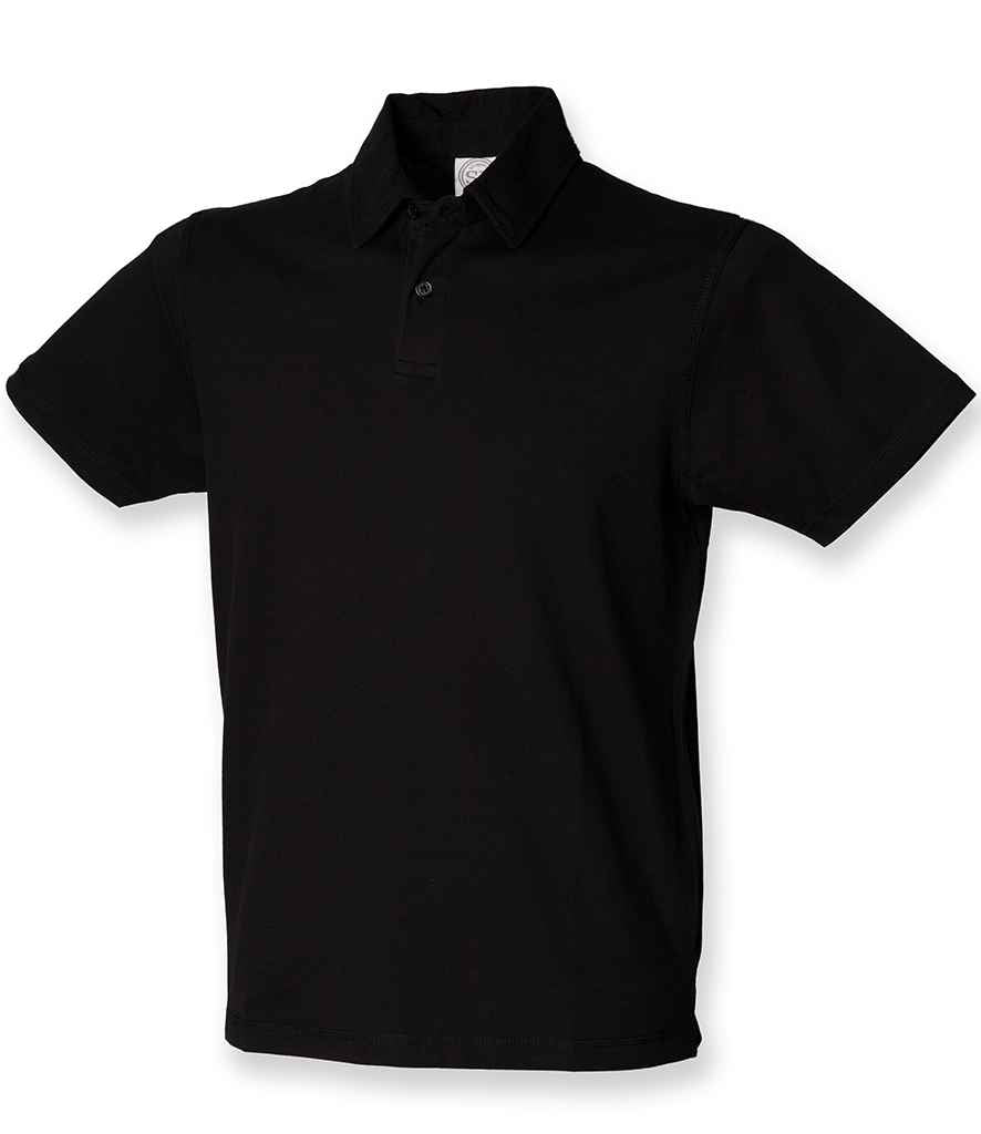 SF Clothing Stretch Piqué Polo Shirt in Black
