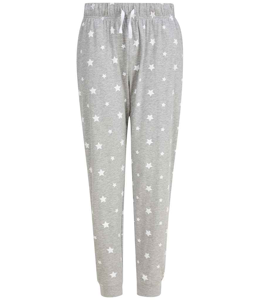 SF Clothing Unisex Cuffed Lounge Pants in Heather Grey/White Stars