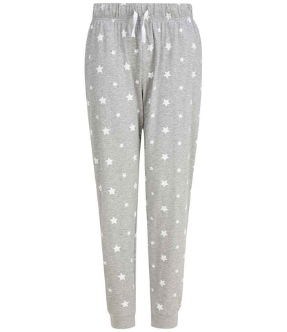 SF Clothing Unisex Cuffed Lounge Pants in Heather Grey/White Stars