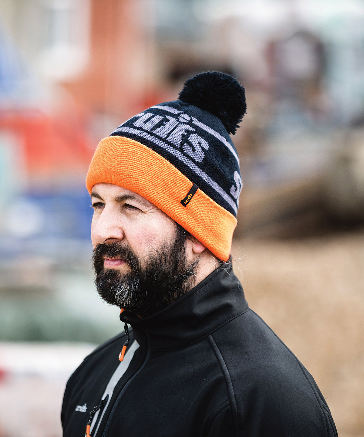 Scruffs Trade bobble hat Black/Orange